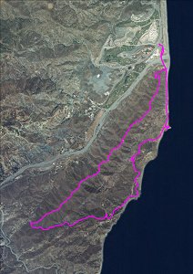 Ortofoto de la ruta